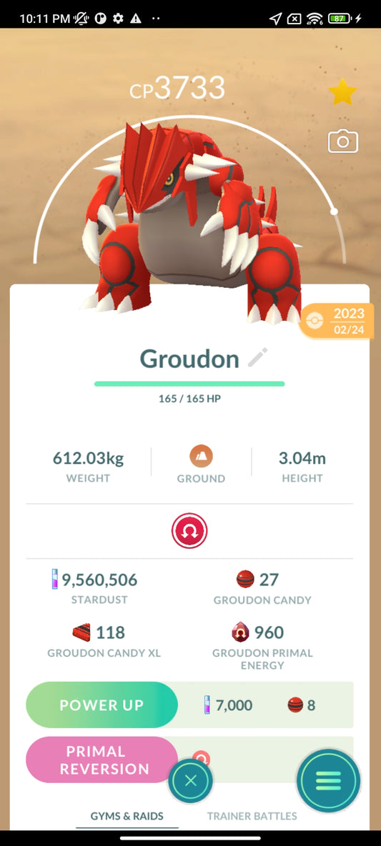 GROUDON LEVEL 40 (2 MOVES) LEGACY PRECIPICE BLADES trade