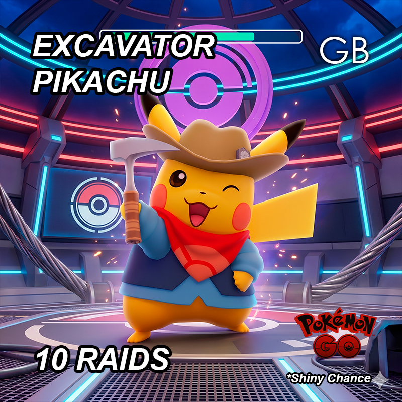 Excavator Pikachu Raid Service