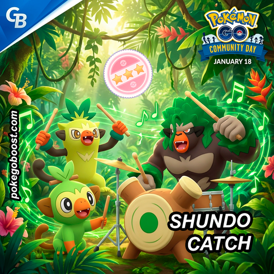Grookey Community Day Service - Shiny, Shundo & PvP Rank #1
