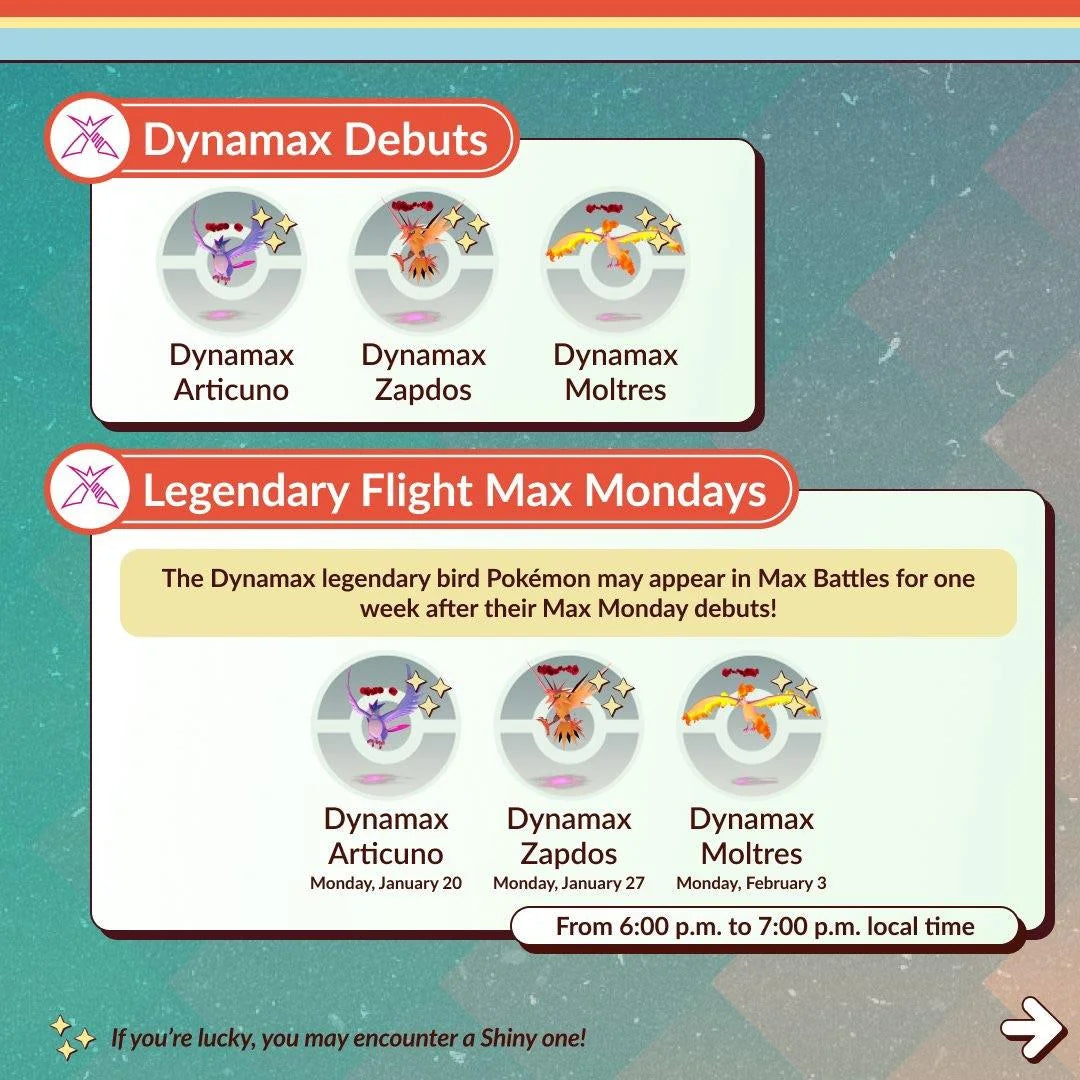 DYNAMAX KANTO BIRDS BATTLES