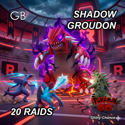 Shadow Groudon Legendary Raid Service