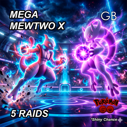 Mega Mewtwo X Legendary Raid Service
