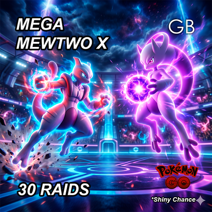 Mega Mewtwo X Legendary Raid Service